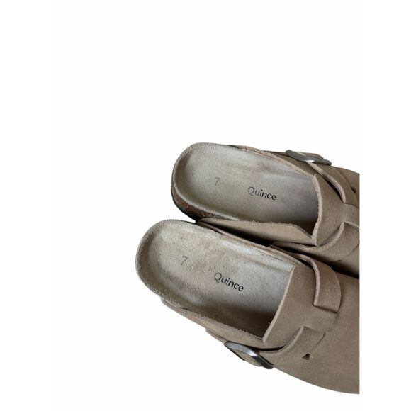 Quince Clog Mules Water Repellent Suede Dune Tan 7 - Picture 6 of 9
